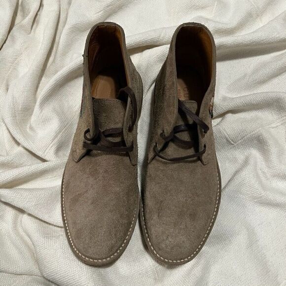 Gucci Moreau Embroidered Suede Chukka Boots Men's 7.5 NEW - Picture 2 of 11